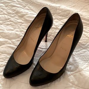 Louboutin black heels 37 1/2